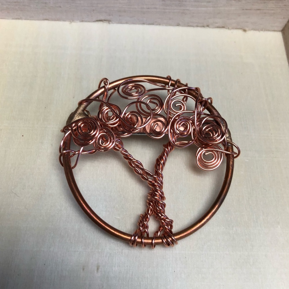 Handmade pin, copper pin, TREE OF LIFE pin, Copper pin, brooch,NWT Handmade - Picture 2 of 10